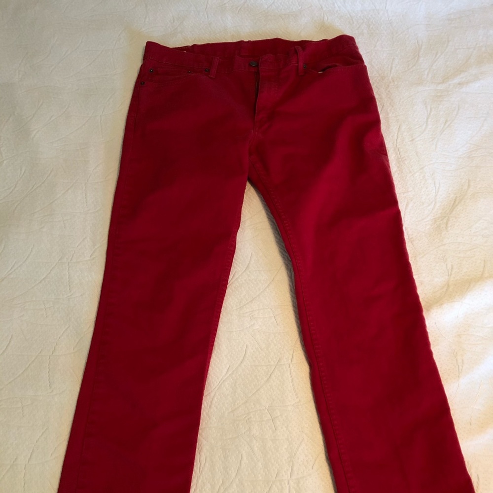 Levis 511 Stretch Jeans Red 36x34